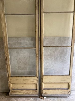 Puertas balconeras de madera 238cm x132cm total