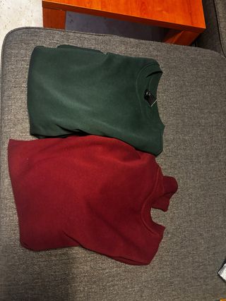 Sudaderas verde y roja