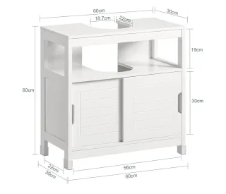 Mueble bajo lavabo madera blanco