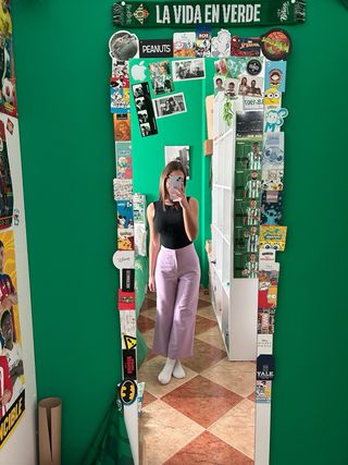 Pantalones de traje morados