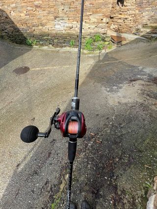 Caña de pescar y carrete de jigging