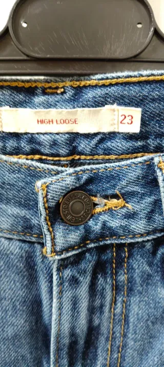 Jeans blu a vita alta Taglia 23