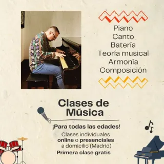 Clases de Piano, Batería y Canto - Madrid y Online