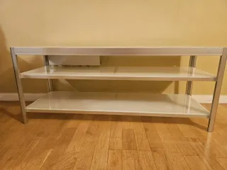 Mesa TV Ikea Gettorp Plata/Blanco