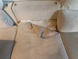 Sofá modular beige de tela