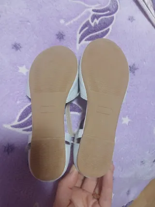 Bailarinas Niña Blancas Tira Tobillo talla 34