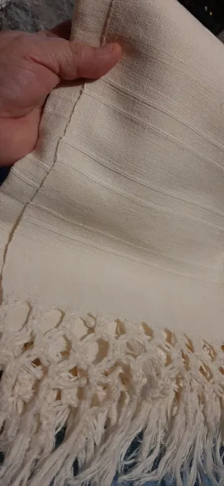 Asciugamano vintage tessuto col telaio