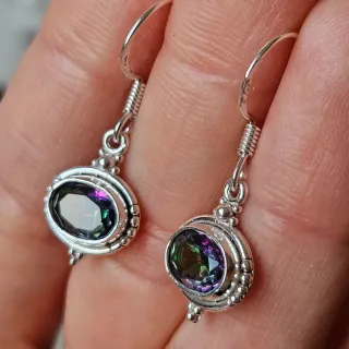 Pendientes Plata 925 Topacio Místico