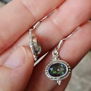 Pendientes Plata 925 Topacio Místico