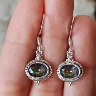 Pendientes Plata 925 Topacio Místico