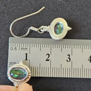 Pendientes Plata 925 Topacio Místico