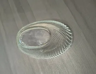 Ciotola centrotavola ovale in vetro