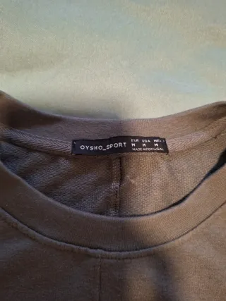 Sudadera gris Oysho cropped