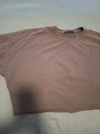 Sudadera gris Oysho cropped