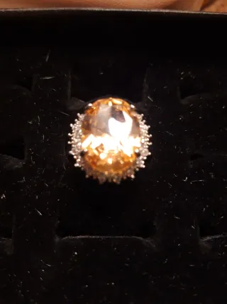 Anillo piedra aguamarina plateado