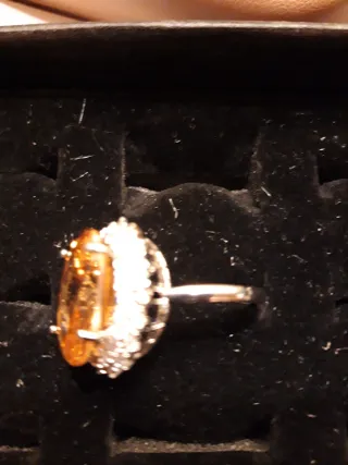 Anillo piedra aguamarina plateado