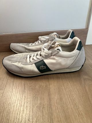 Tenis Lacoste Blancos y Verdes