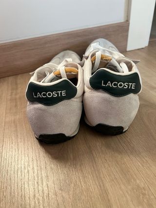 Tenis Lacoste Blancos y Verdes