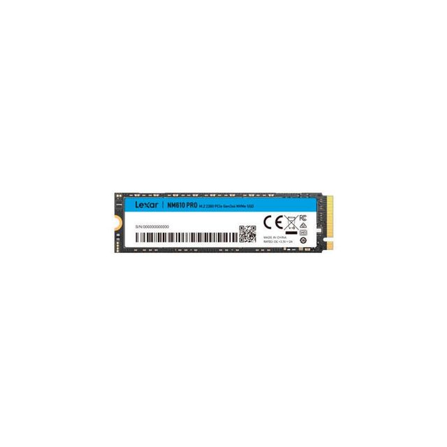 SSD Lexar NM610 Pro 1TB M.2 2280 PCIe Gen3 x4 NVMe 1.4 | 3D NAND Flash, Nuevo
