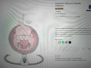 Hamaca Columpio Eléctrico Bebé Rosa
