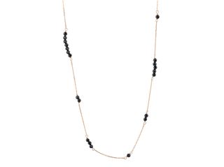 collar oro 18k con piedra con cuarzo 22cm