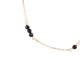 collar oro 18k con piedra con cuarzo 22cm