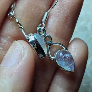 Pendientes Plata 925 Piedra Luna