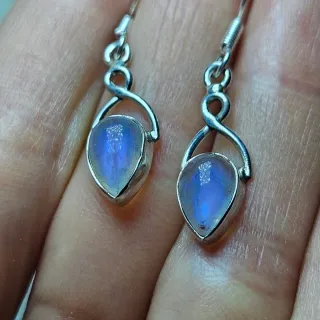 Pendientes Plata 925 Piedra Luna