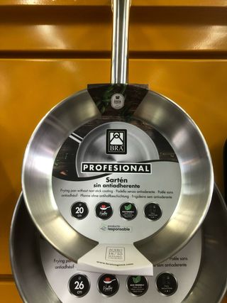 Sartén BRA Profesional 20cm Acero Inoxidable