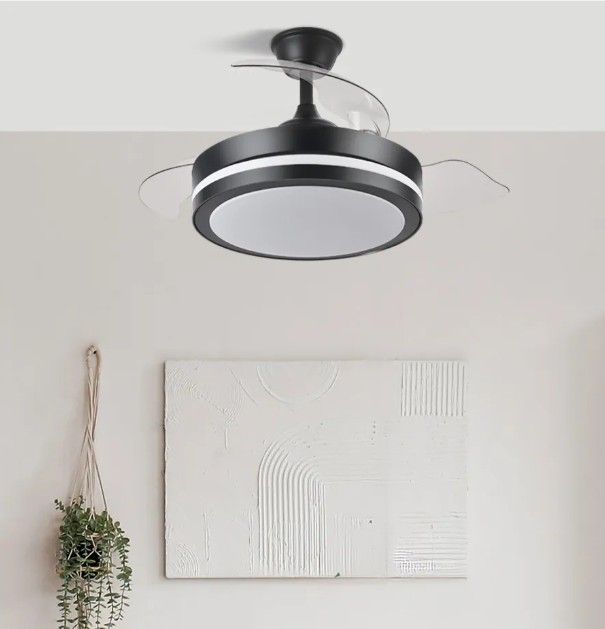 Ventilador Techo Retráctil Esparta Negro