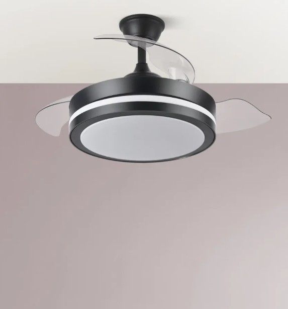 Ventilador Techo Retráctil Esparta Negro