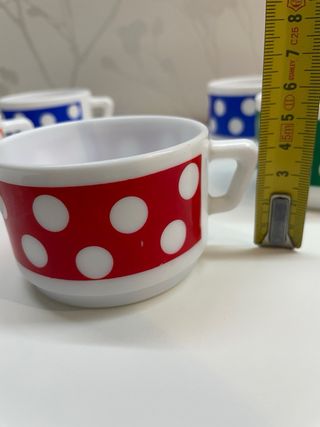 Tazas apilables Arcopal polka dot Diseño pop art.