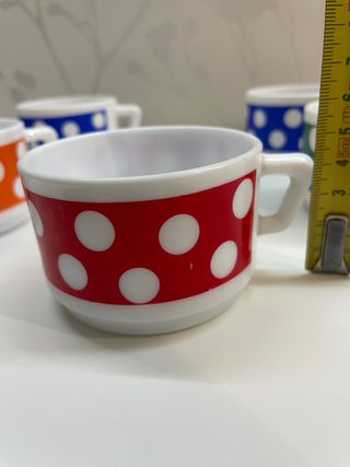 Tazas apilables Arcopal polka dot Diseño pop art.