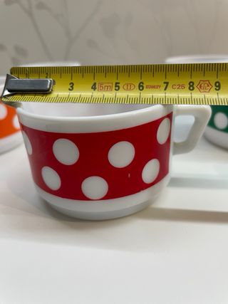 Tazas apilables Arcopal polka dot Diseño pop art.