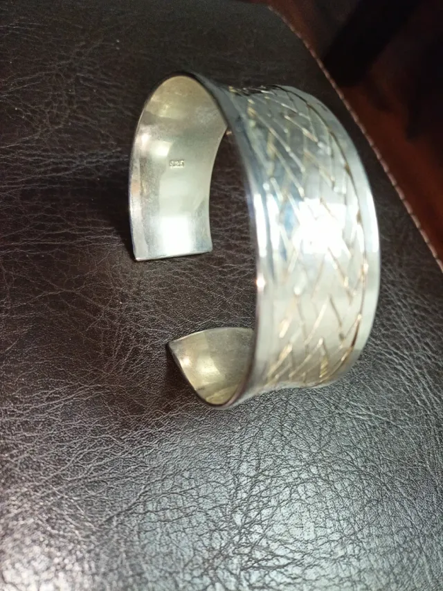 Brazalete Plata Ley 925 Contraste