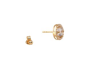 pendientes oro 18k con piedra con circonita