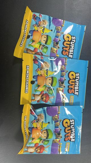 3 sobres Stumble Guys Mini Figuras Serie 1