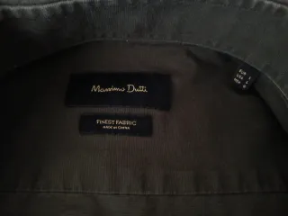 Camisa Massimo Dutti Verde Oscuro Hombre