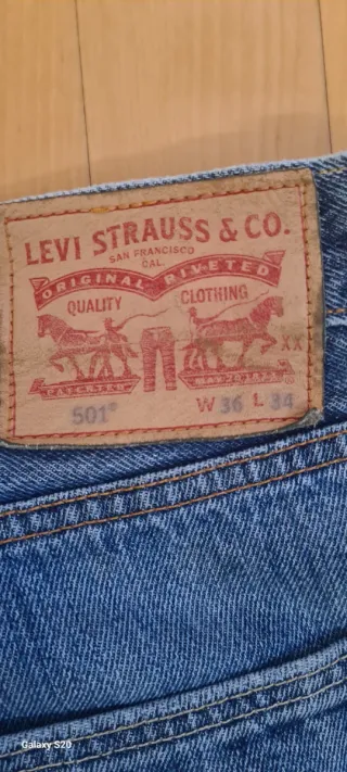 Levi's 501 Jeans Blu W 36 L 34