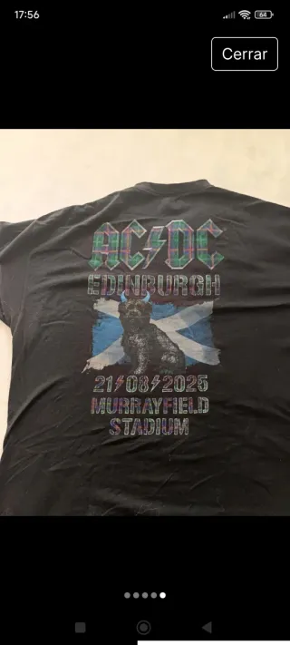Camiseta AC/DC Edimburgo Talla 3XL