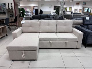 Sofá Cama Chaise Longue Beige NUEVO