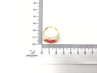 anillo oro 18k con piedra con circonita