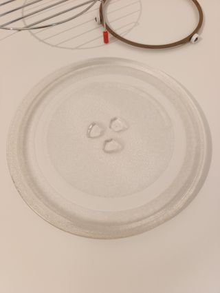 Plato cristal 24.5cm, aro y rejilla de microondas