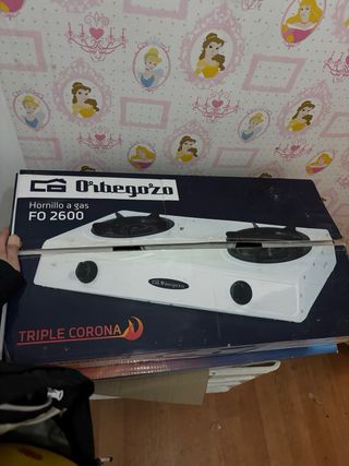 Hornilla de gas blanca