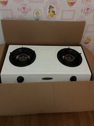 Hornilla de gas blanca