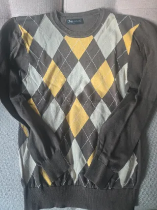 Jersey Chisbon Rombo Marrón Amarillo Talla XL