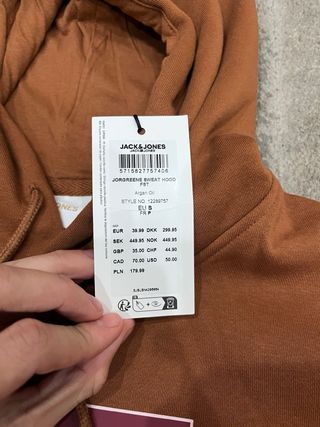 Sudadera Jack & Jones Naranja Talla M