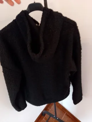 Sudadera polar negra talla única