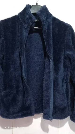 Chaqueta polar mujer azul