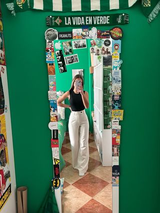 Pantalones de traje blancos